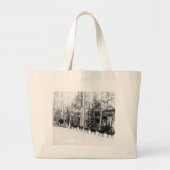 Alaska Dog Sledding Grote Tote Bag (Voorkant)