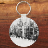 Alaska Dog Sledding Sleutelhanger (Voorkant)