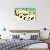 Alaska Dogsled Team rust in SnowState Canvas Afdruk (Insitu (Slaapkamer))