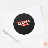 Alaska dorp idioot ronde sticker (Envelop)