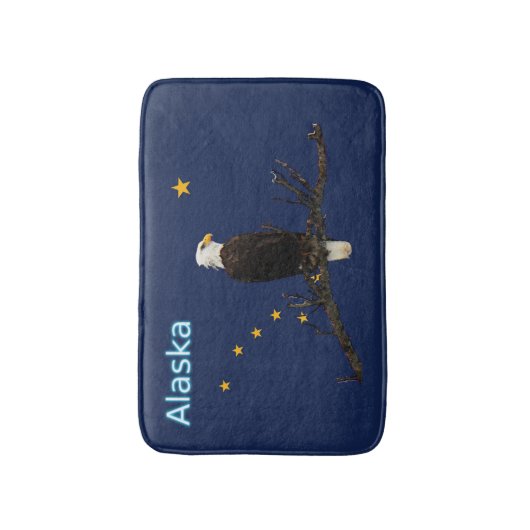 Alaska Eagle en Flag Badmat (Voorkant Verticaal)