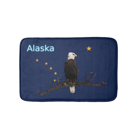 Alaska Eagle en Flag Badmat (Voorkant)