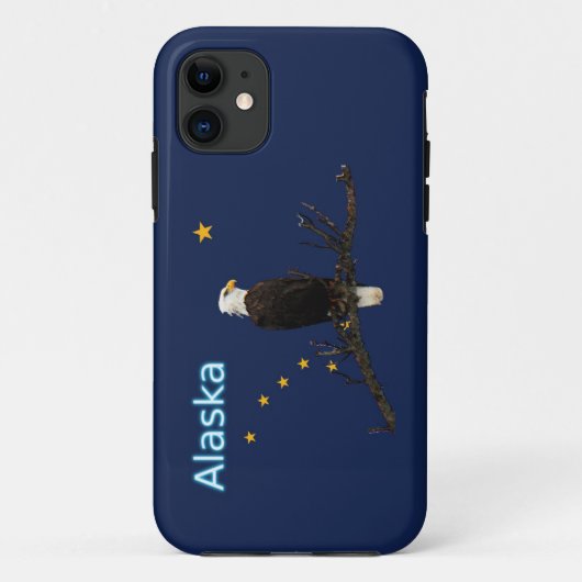 Alaska Eagle en Flag Case-Mate iPhone Case (Achterkant)