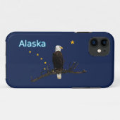 Alaska Eagle en Flag Case-Mate iPhone Case (Achterkant (horizontaal))