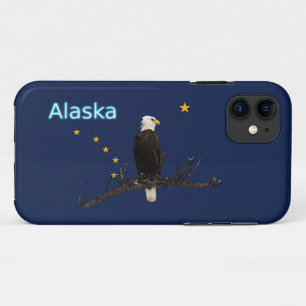 Alaska Eagle en Flag iPhone 11 Hoesje