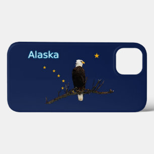 Alaska Eagle en Flag iPhone 13 Hoesje