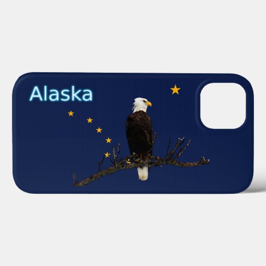 Alaska Eagle en Flag Case-Mate iPhone Case (Achterkant (horizontaal))
