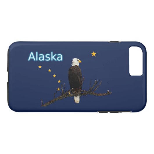 Alaska Eagle en Flag Case-Mate iPhone Case (Achterkant (Horizontaal))