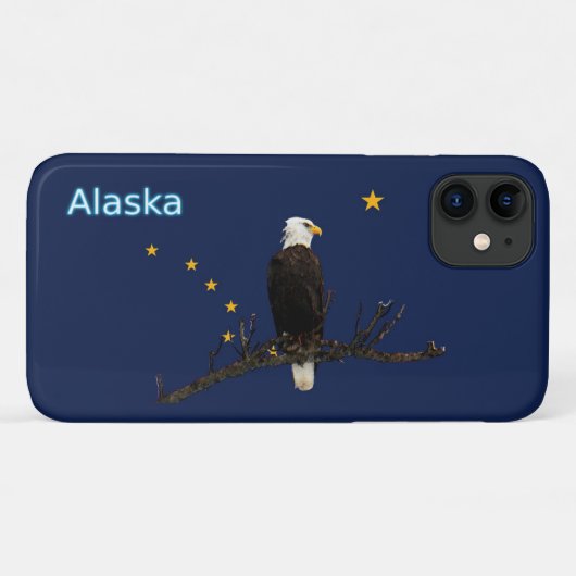 Alaska Eagle en Flag Case-Mate iPhone Case (Achterkant (horizontaal))
