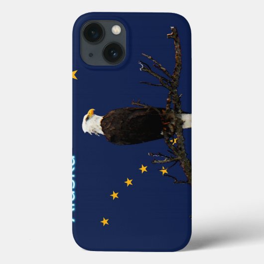 Alaska Eagle en Flag Case-Mate iPhone Case (Achterkant)