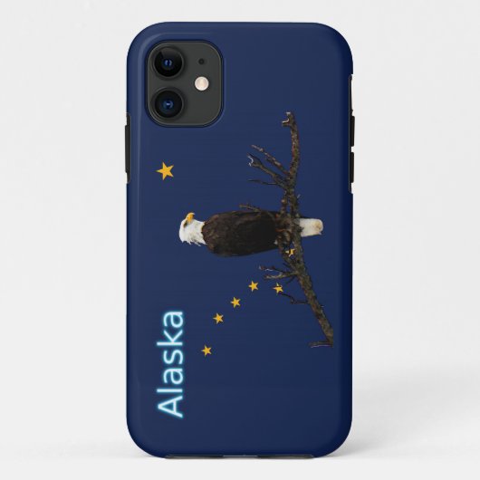 Alaska Eagle en Flag Case-Mate iPhone Case (Achterkant)