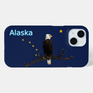 Alaska Eagle en Flag iPhone 15 Case