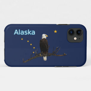 Alaska Eagle en Flag iPhone 11 Hoesje
