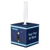 Alaska Eagle en Flag Decoratie (Voorkant hoekig)