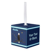 Alaska Eagle en Flag Decoratie (Achter hoekig)