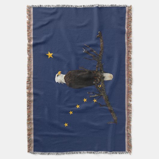 Alaska Eagle en Flag Deken (Voorkant Verticaal)