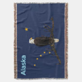 Alaska Eagle en Flag Deken (Voorkant Verticaal)