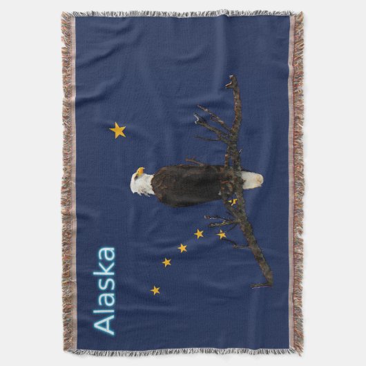 Alaska Eagle en Flag Deken (Voorkant Verticaal)