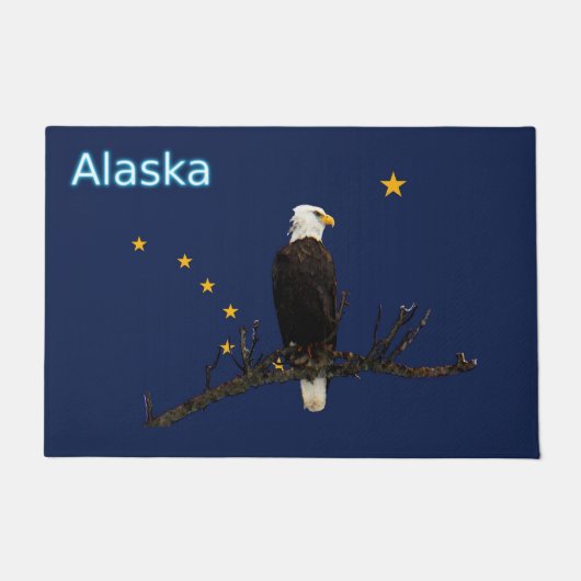 Alaska Eagle en Flag Deurmat (Voorkant)