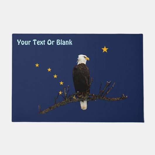 Alaska Eagle en Flag Deurmat (Voorkant)
