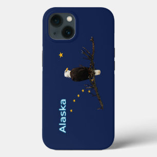 Alaska Eagle en Flag iPhone 13 Hoesje