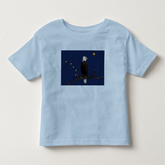 Alaska Eagle en Flag Kinder Shirts (Voorkant)