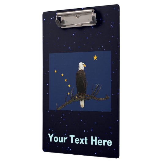 Alaska Eagle en Flag Klembord (Links)