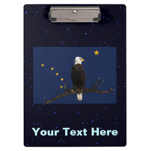Alaska Eagle en Flag Klembord