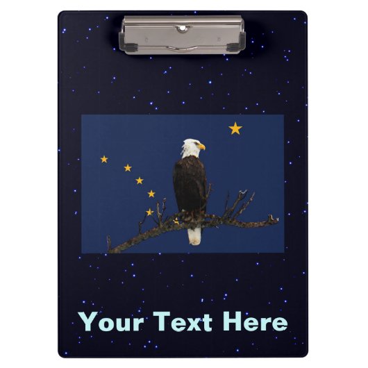 Alaska Eagle en Flag Klembord (Voorkant)