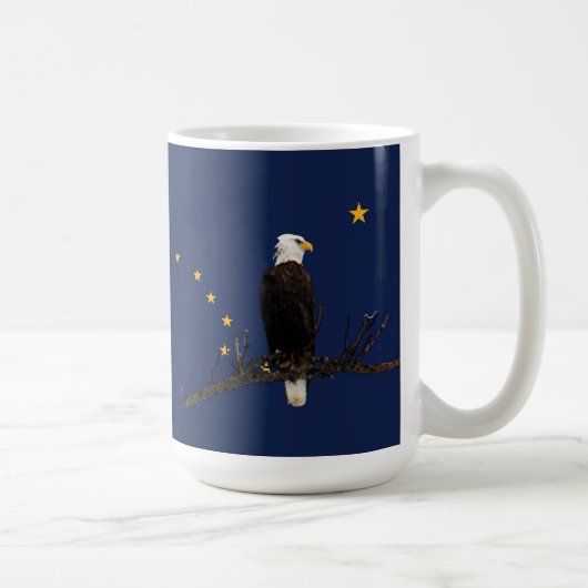 Alaska Eagle en Flag Koffiemok (Rechts)