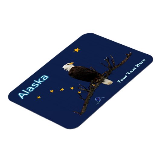 Alaska Eagle en Flag Magneet (Linkerzijde)