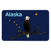 Alaska Eagle en Flag Magneet (Horizontaal)