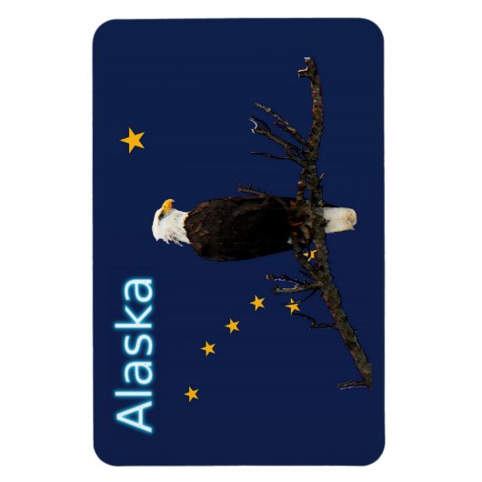 Alaska Eagle en Flag Magneet (Verticaal)