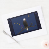 Alaska Eagle en Flag Rechthoekige Sticker (Envelop)