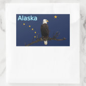 Alaska Eagle en Flag Rechthoekige Sticker (Tas)