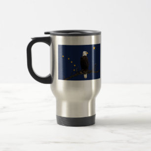 Alaska Eagle en Flag Reisbeker