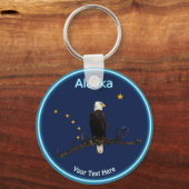 Alaska Eagle en Flag Sleutelhanger (Voorkant)