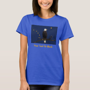 Alaska Eagle en Flag T-shirt