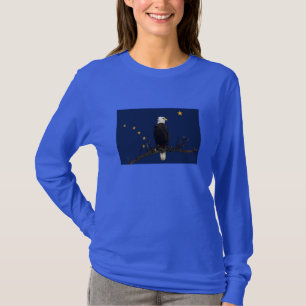 Alaska Eagle en Flag T-shirt