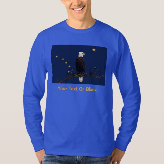 Alaska Eagle en Flag T-shirt (Voorkant)