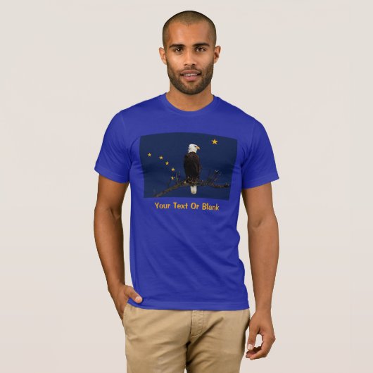 Alaska Eagle en Flag T-shirt (Voorkant volledig)