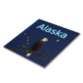 Alaska Eagle en Flag Tegeltje (Zijkant)
