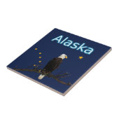 Alaska Eagle en Flag Tegeltje (Zijkant)
