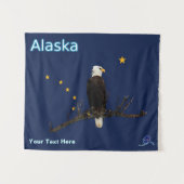Alaska Eagle en Flag Wandkleed (Voorkant (horizontaal))
