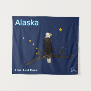Alaska Eagle en Flag Wandkleed