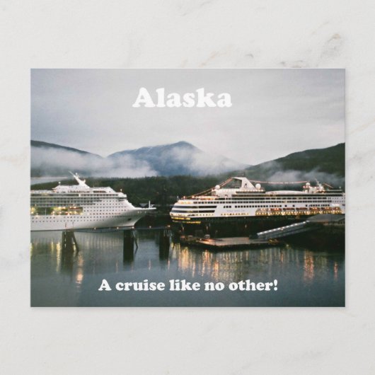 Alaska, een cruise als geen ander! briefkaart (Voorkant)