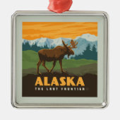 Alaska | eland aan de grens metalen ornament (Voorkant)