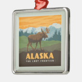 Alaska | eland aan de grens metalen ornament (Links)