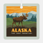 Alaska | eland aan de grens metalen ornament (Voorkant)