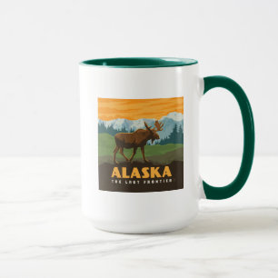 Alaska   eland aan de grens mok